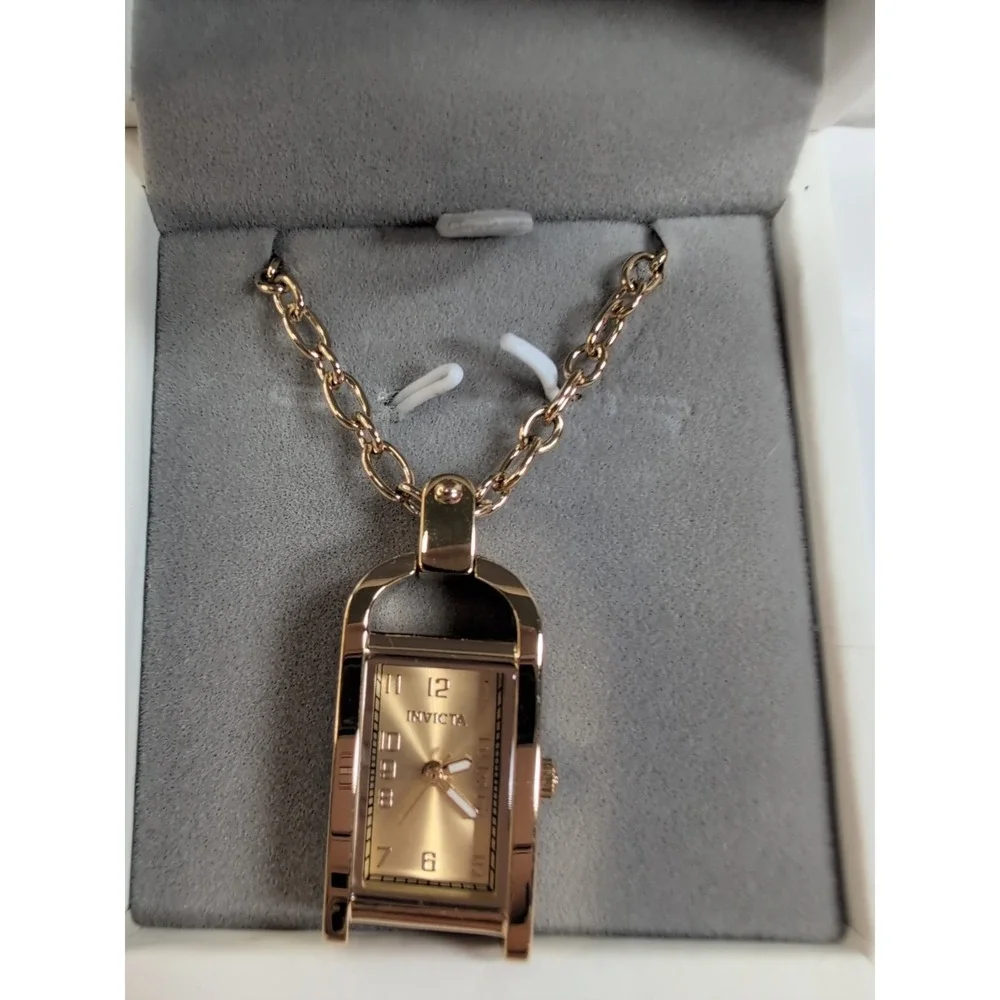 Invicta Mini Angel Women's Necklace Watch 17.5 mm, Gold Tone Working